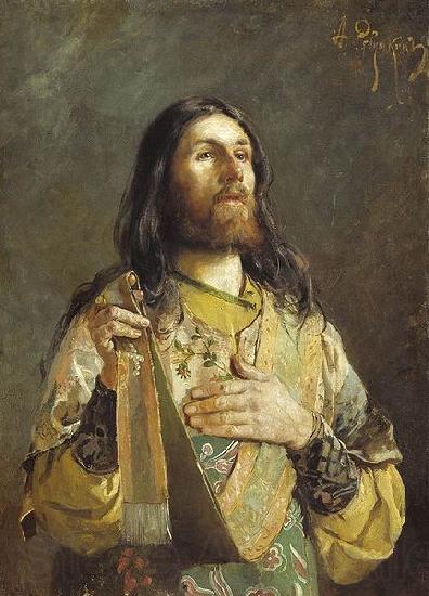 Andrei Ryabushkin Diakon. Etude Spain oil painting art